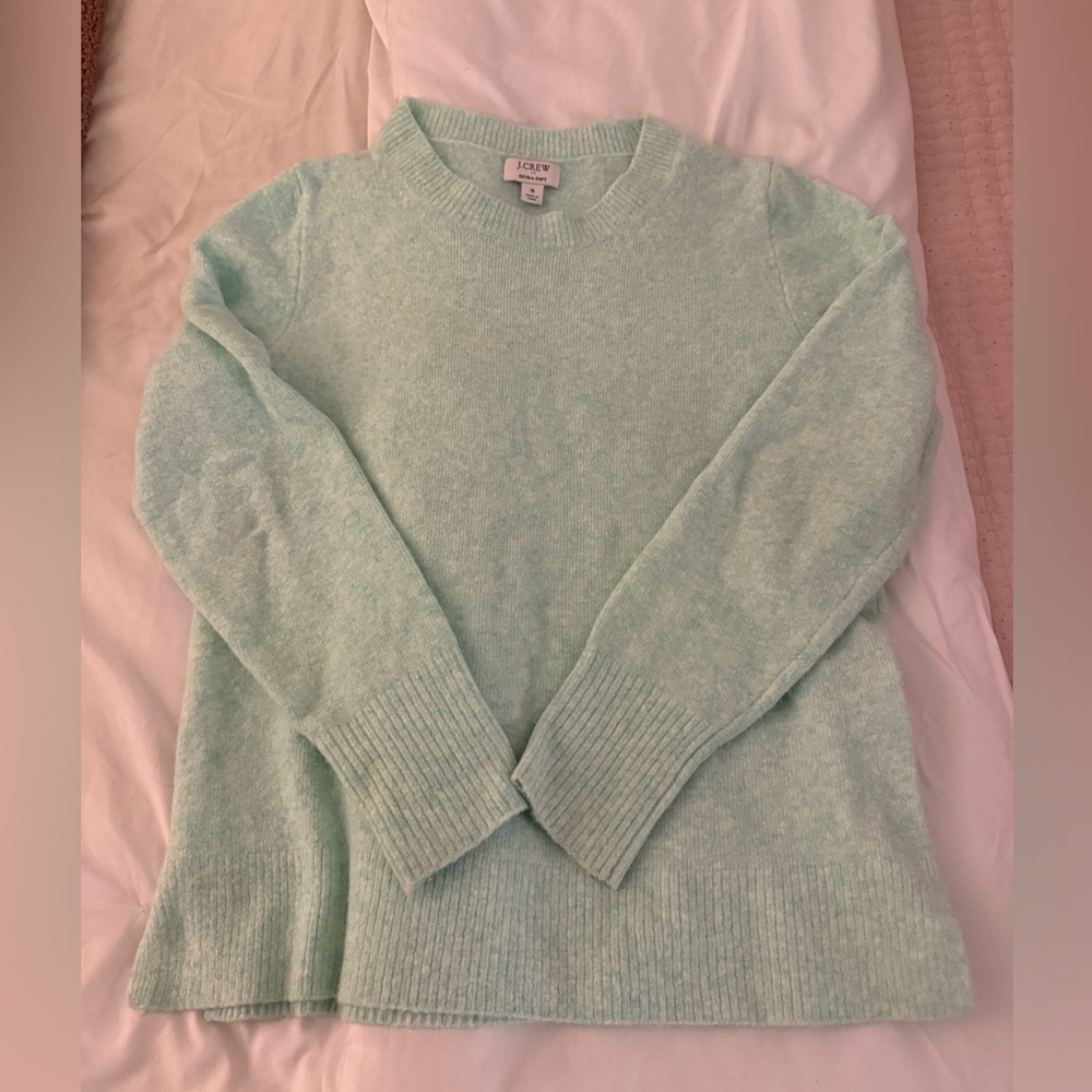 J. Crew Light Green Women's Crew Neck Sweater